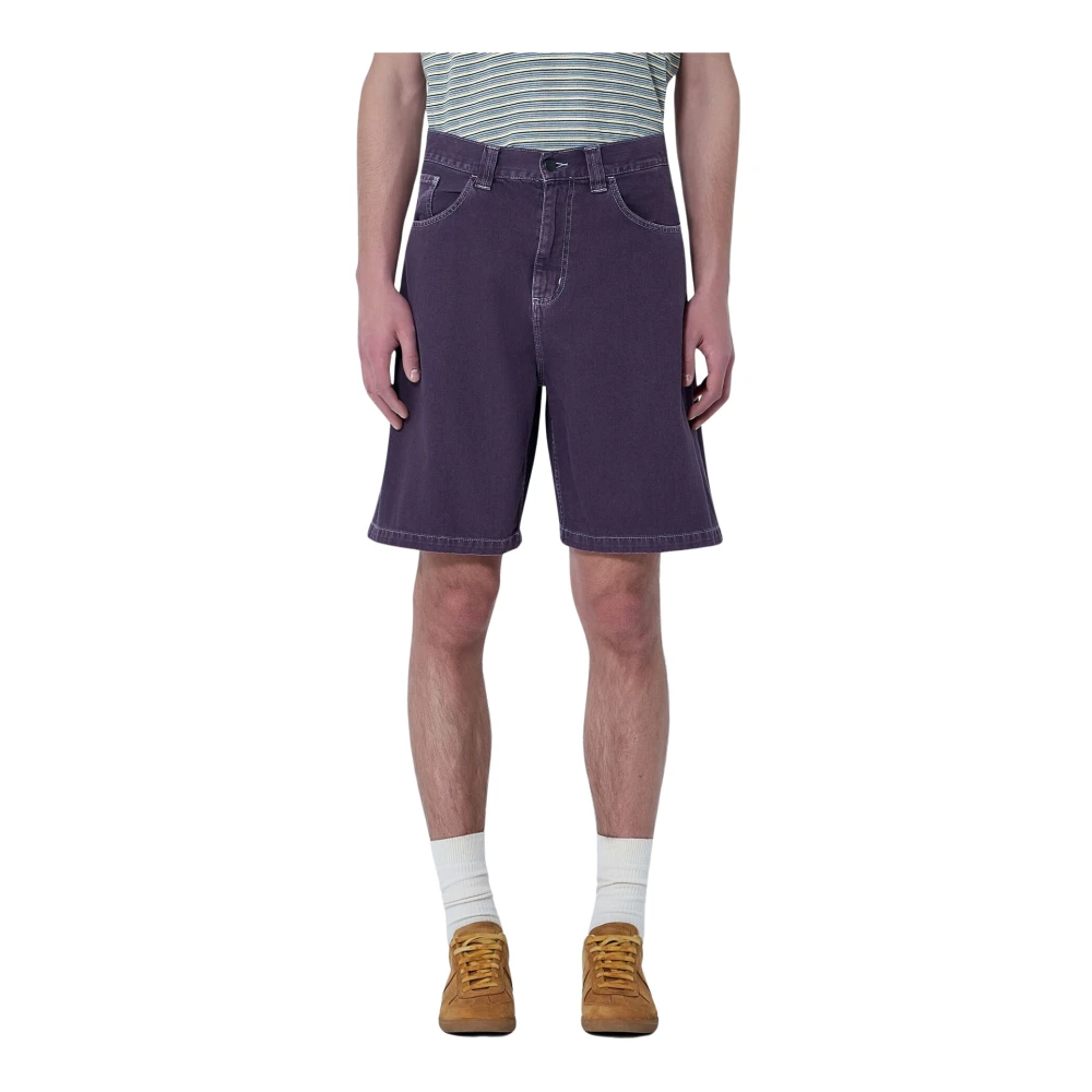 Carhartt Wip Men's Purple Denim Shorts, S, Brandon Shorts