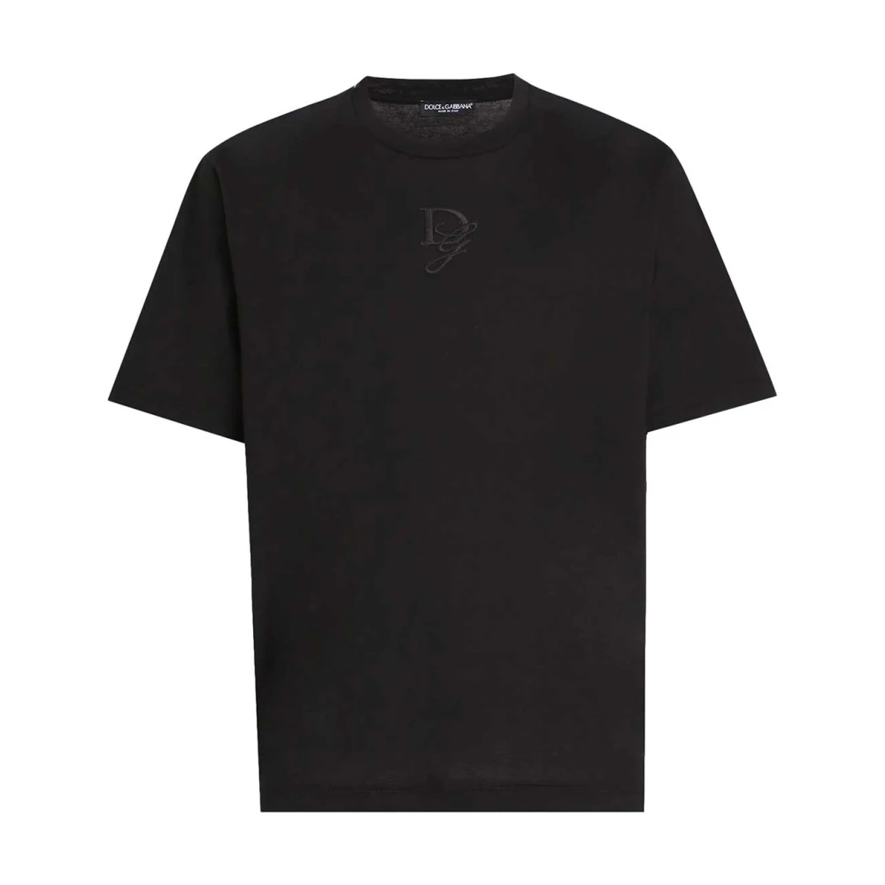 Dolce & Gabbana Men's Black T-Shirts, Xl, Casual Cotton T-Shirt In