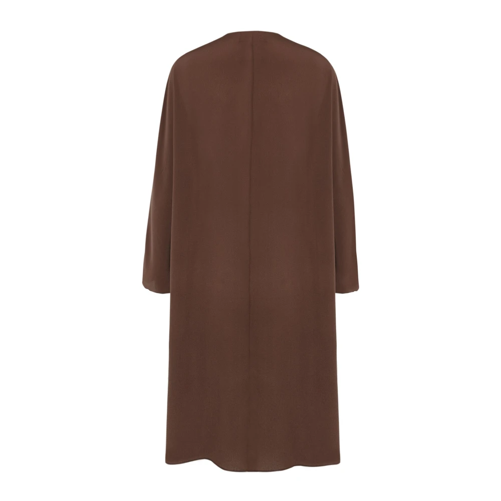 Cortana Pruim Zijden Lange Mouw Shirt Brown Dames