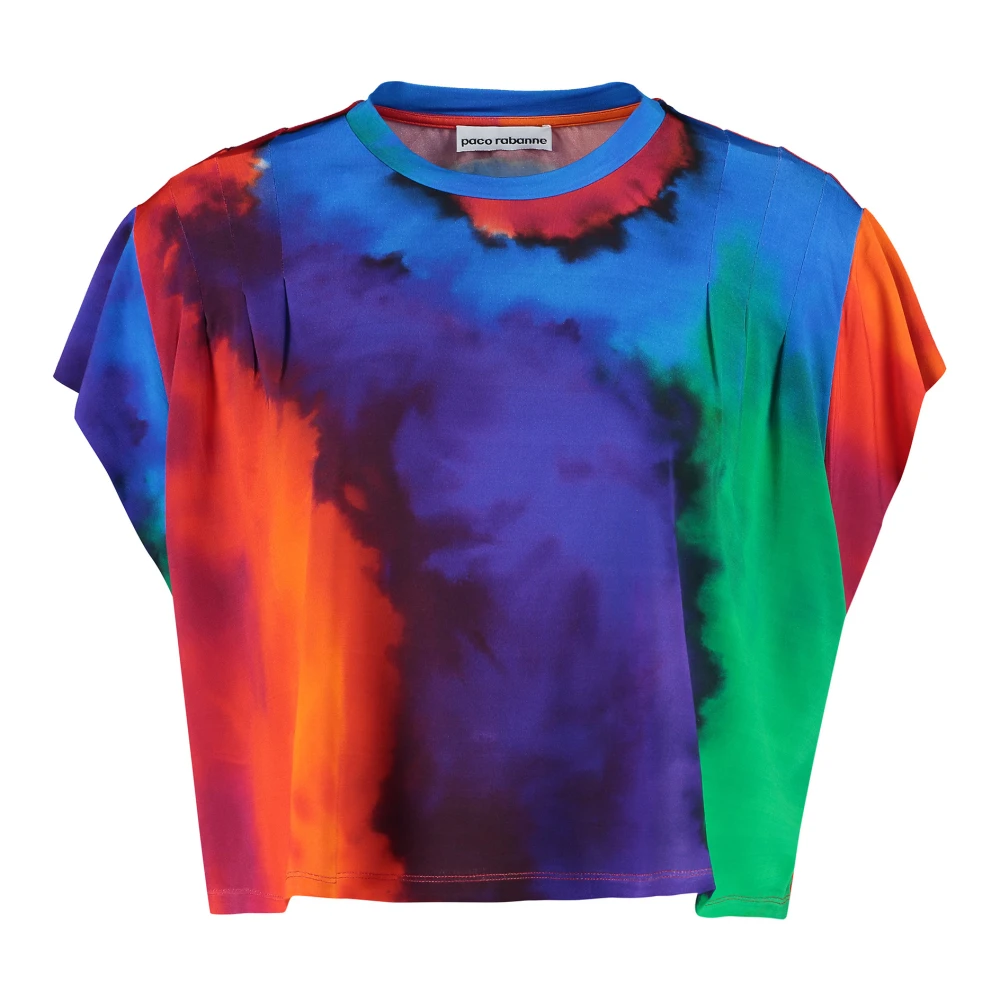 Paco Rabanne Multifärgad Tie Dye Tryckt T-Shirt Multicolor, Dam