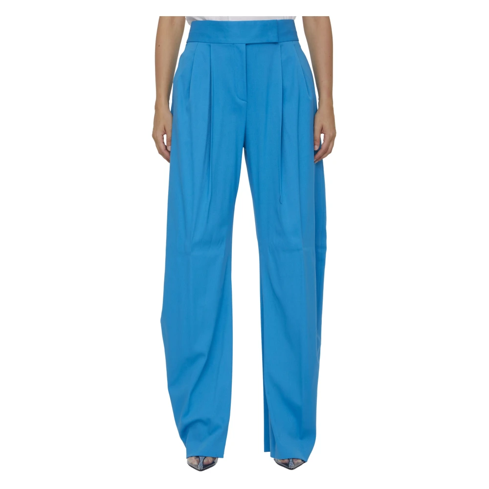 The Attico Turquoise Wijde Broek Aw23 Blue Dames