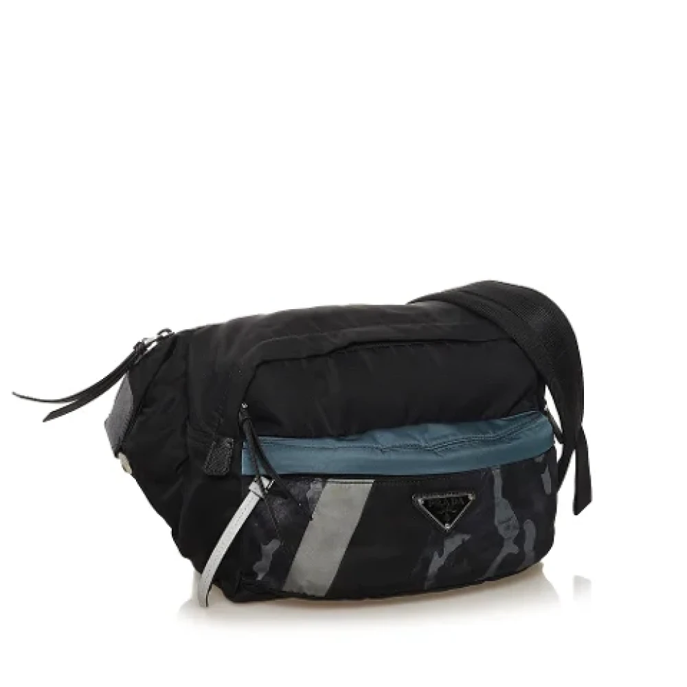 Prada Vintage Pre-owned Nylon crossbody-bags Black Dames