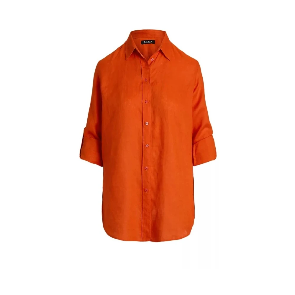 Ralph Lauren Orange Shirt - Female - Shirts - Xs - Blouses & Shirts