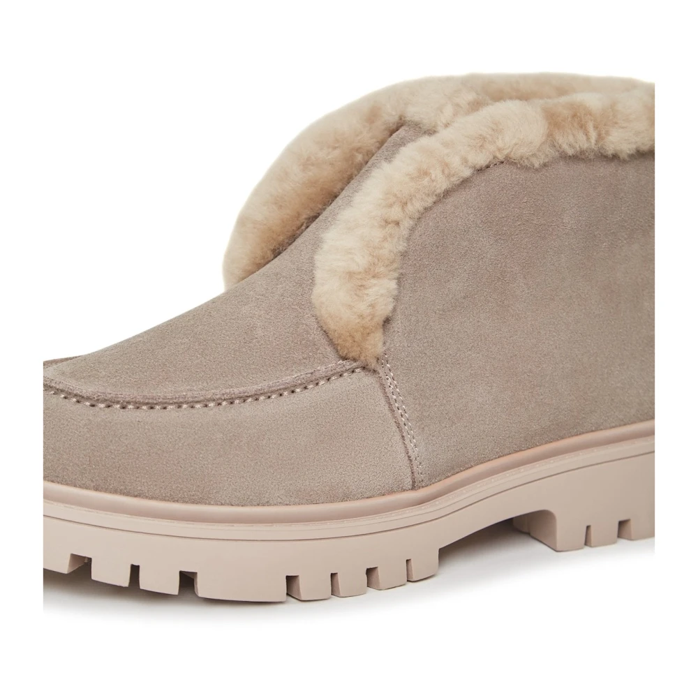 Cesare Gaspari Suède Enkellaarsjes Winter Beige Dames