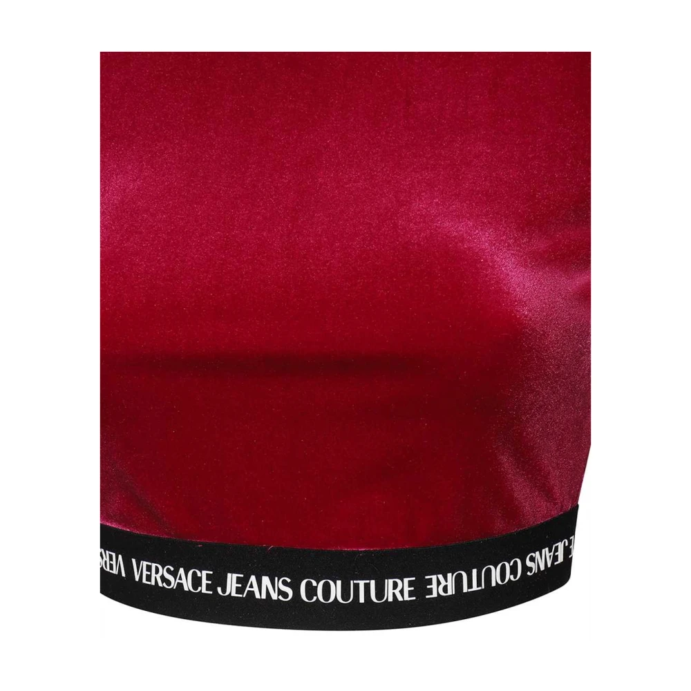 Versace Jeans Couture Logo Crop Top Red Dames