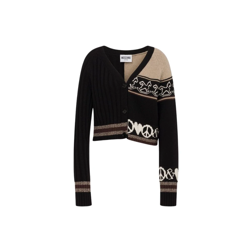 Moschino Women's Intarsia Wool Blend Cardigan