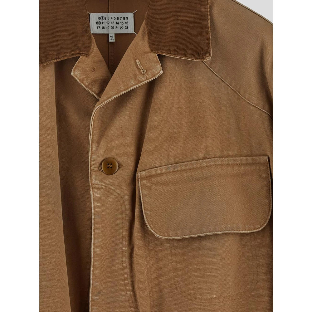 Maison Margiela Stijlvolle Katoenen Jas Beige Heren