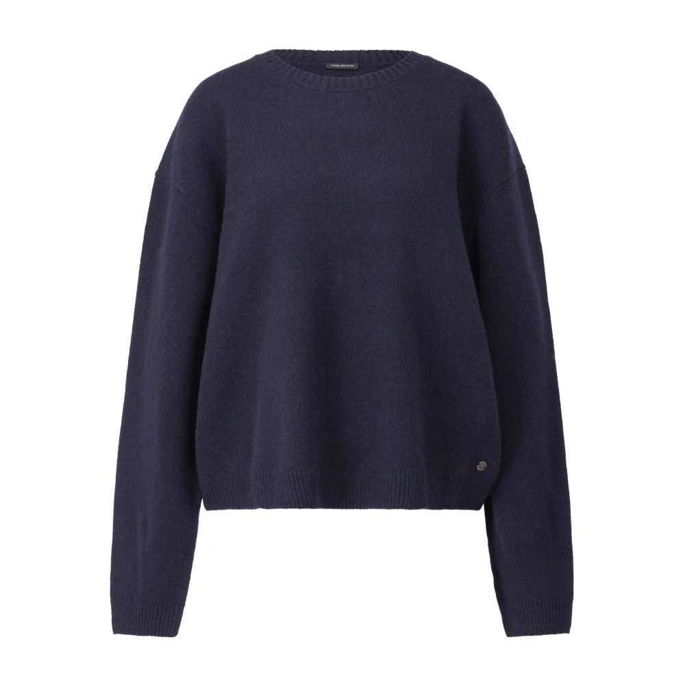 True Religion Oversized Wollen Trui Blue Dames