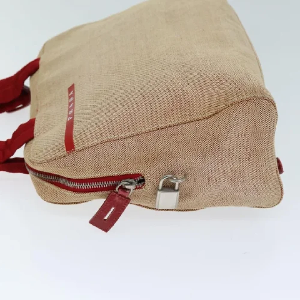 Prada Vintage Pre-owned Canvas totes Beige Dames