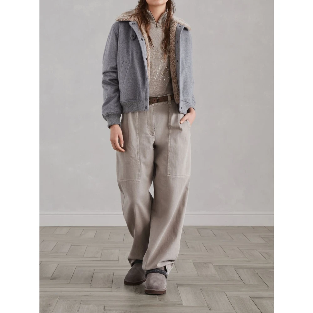 BRUNELLO CUCINELLI Luxe Sweaters Collectie Gray Dames