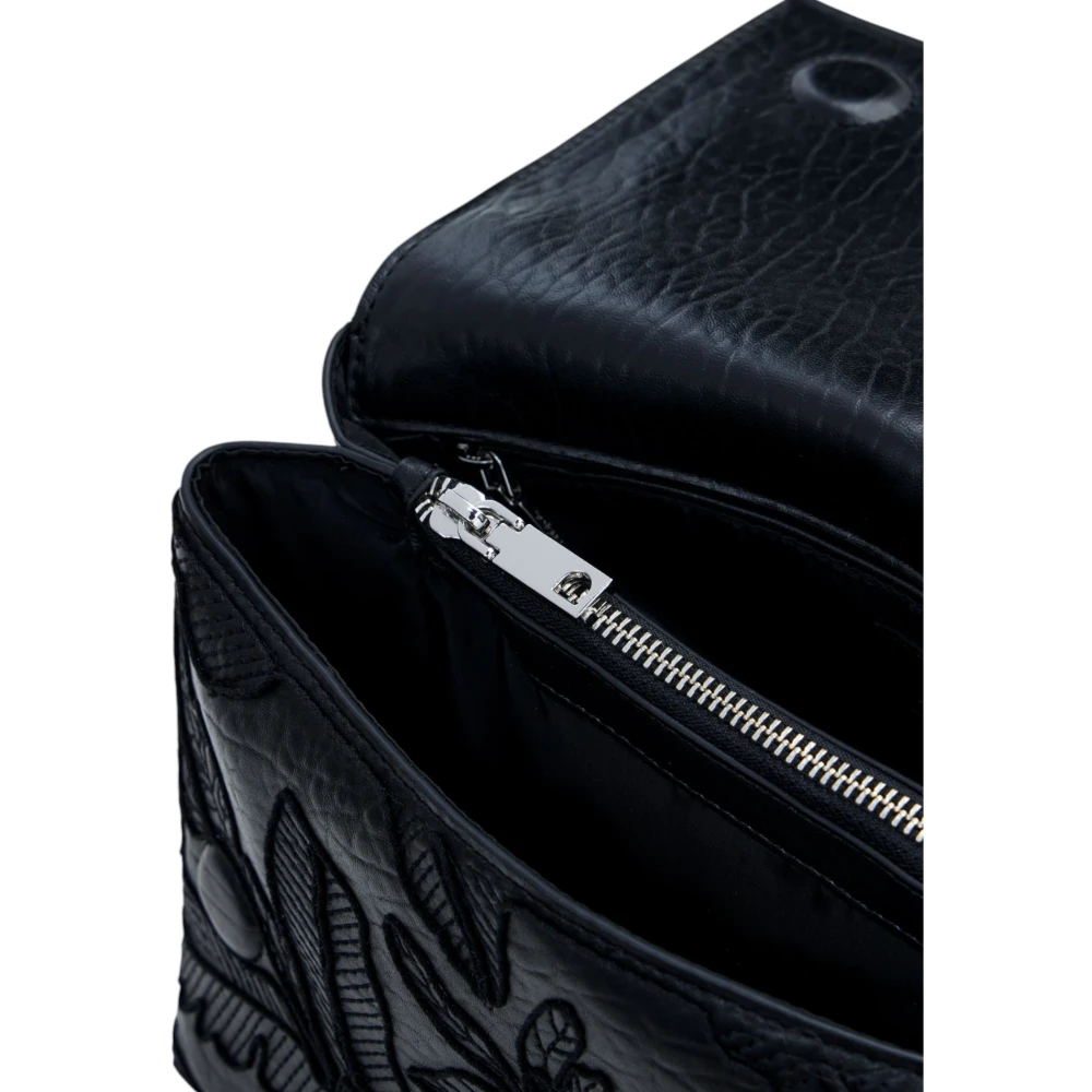 Desigual Bloemen Tote Tas voor Vrouwen Black Dames