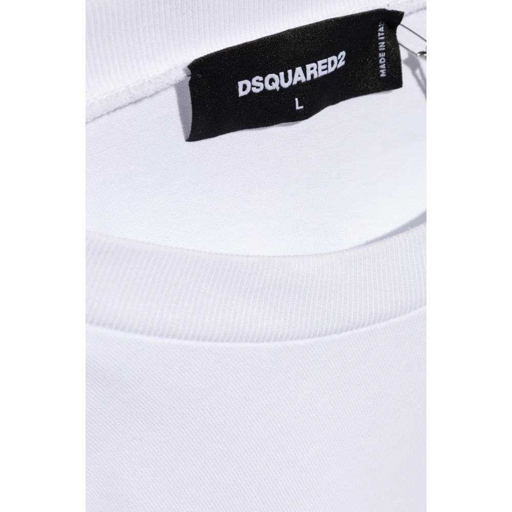 Dsquared2 T-shirt met logo White Heren