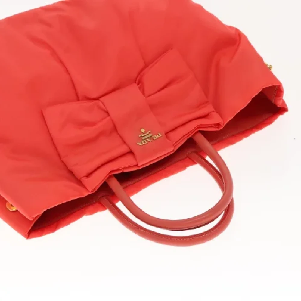 Prada Vintage Pre-owned Nylon handbags Red Dames