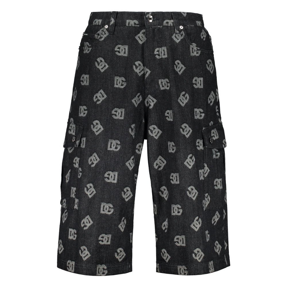 Dolce & Gabbana Denim Cargo Bermuda Shorts Multicolor Heren