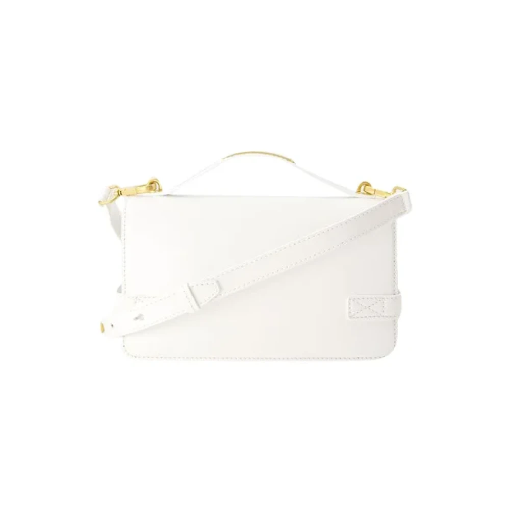 Balmain Pre-owned Leather shoulder-bags White Dames