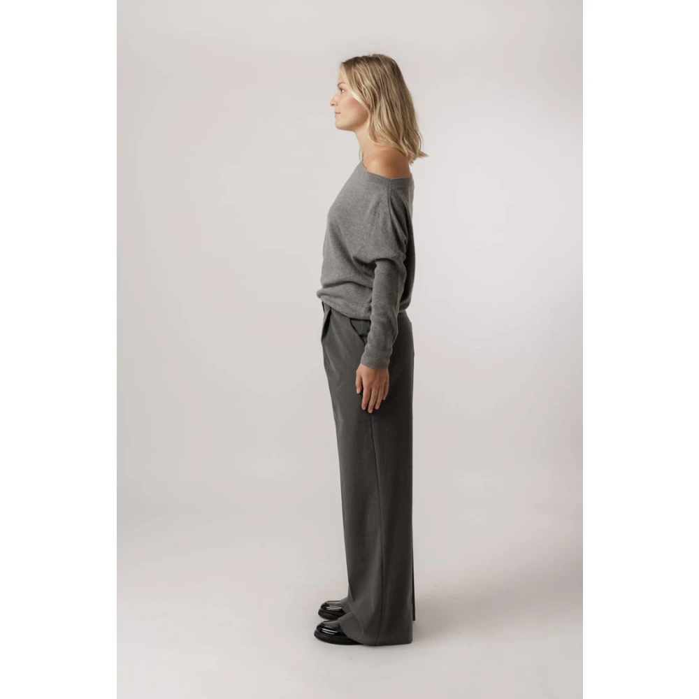 Dante 6 Asymmetrische Grijze Trui Gray Dames