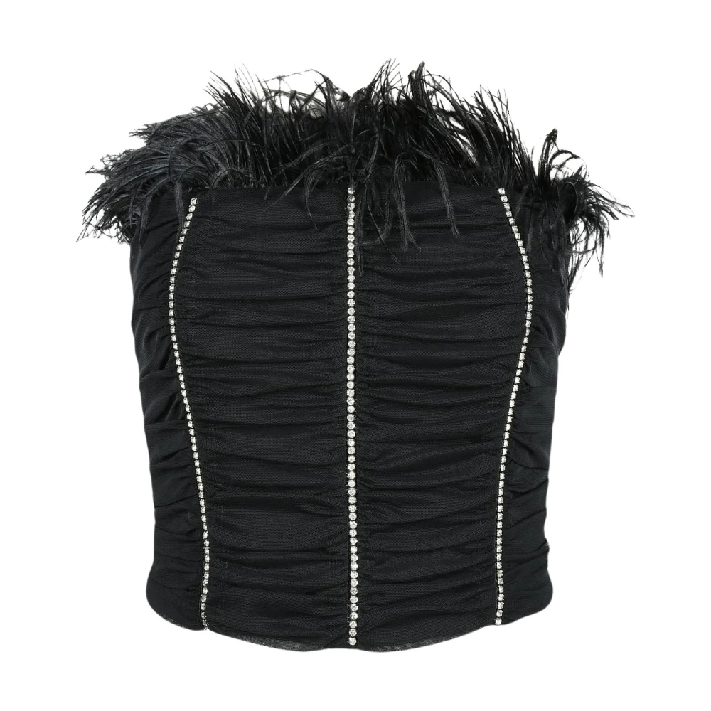 PATRIZIA PEPE Zwarte top uit Sera Collection Black Dames