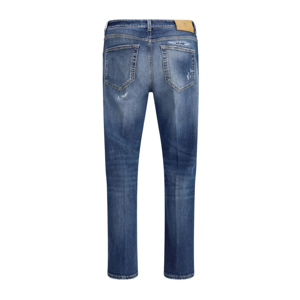 PT Torino Vintage Straight Jeans met versleten effect Blue Heren