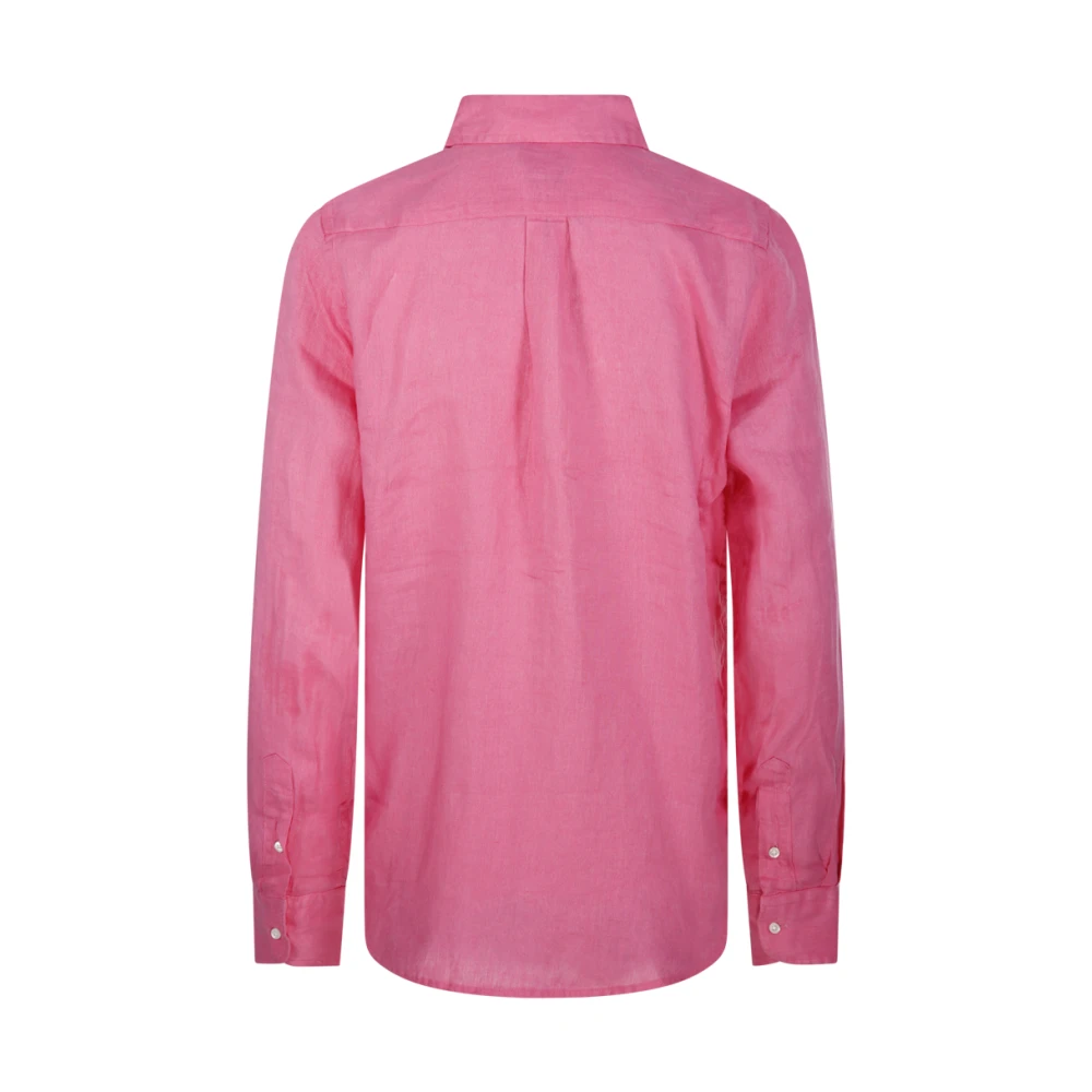 Ralph Lauren Langemouw Knopen Voor Shirt Pink Dames