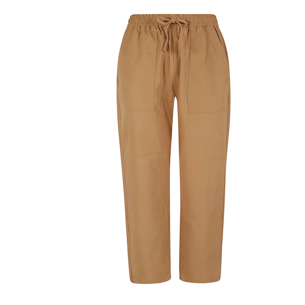 Maison Kitsuné Brown Straight Trousers, Male, S, Workwear Trousers