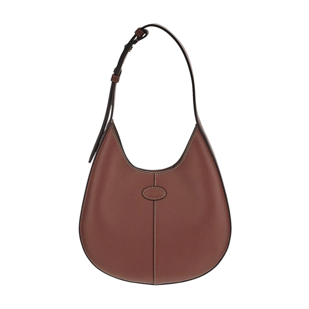 TOD'S Leren Hobo Tas Brown Dames