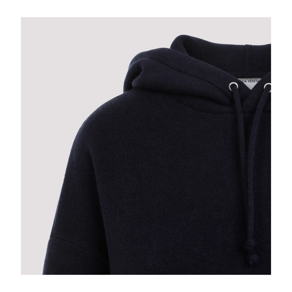 Bottega Veneta Blauwe Cashmere Hoodie Dames Sweatshirt Blue Dames