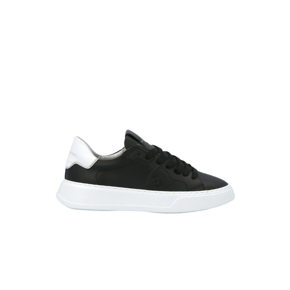 Philippe Model Zwarte Temple Sneakers met Witte Zool Dames Schoenen