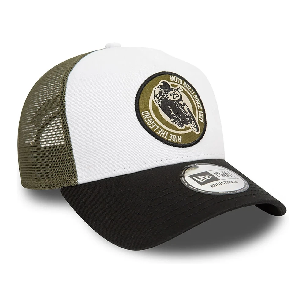 new era Wit Groen Moto Guzzi Trucker Hoed Multicolor Unisex