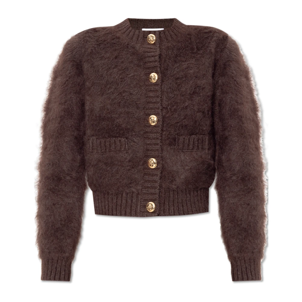 Alexander mcqueen Cardigan met logo Brown Dames