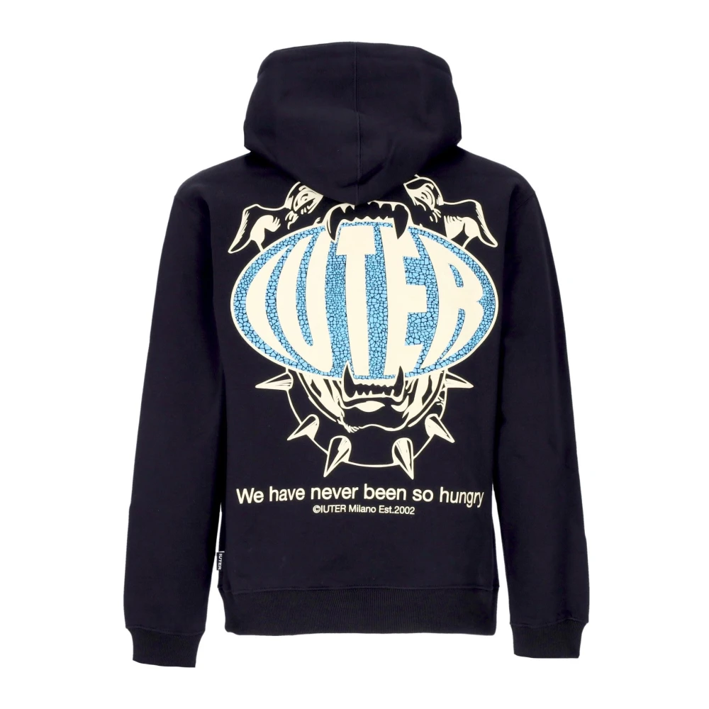 Iuter Zwarte hoodie met kangoeroezak Black Heren