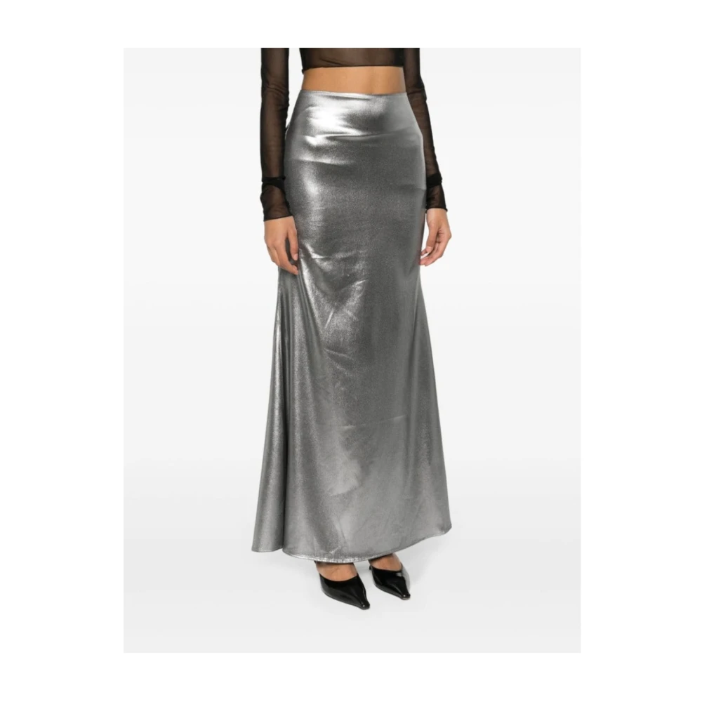 Rotate Birger Christensen Maxi Rok Gray Dames