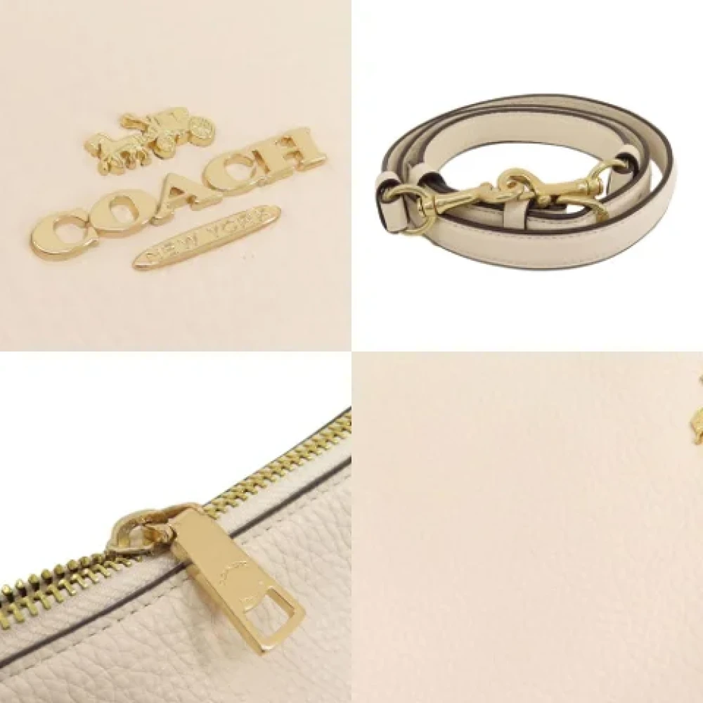 Coach Pre-owned Leather shoulder-bags Beige Dames