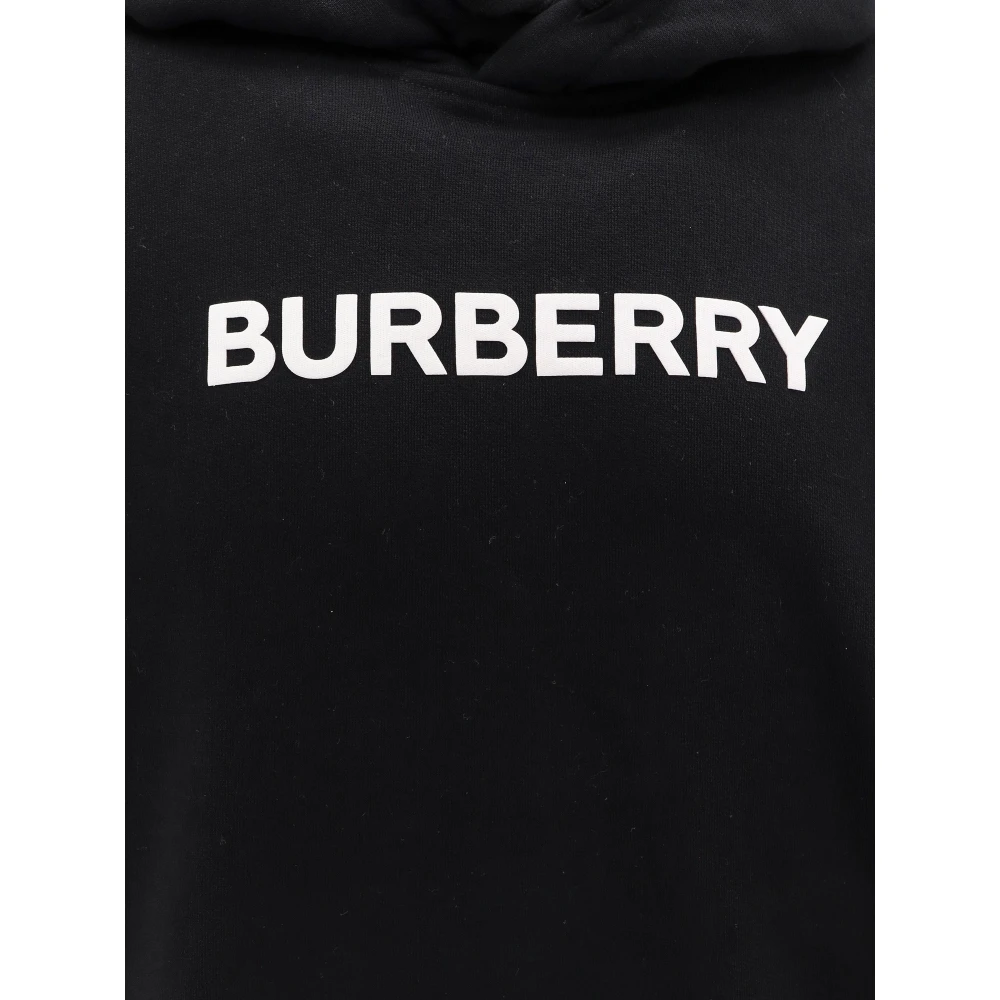 Burberry Katoenen sweatshirt met frontlogo Black Heren