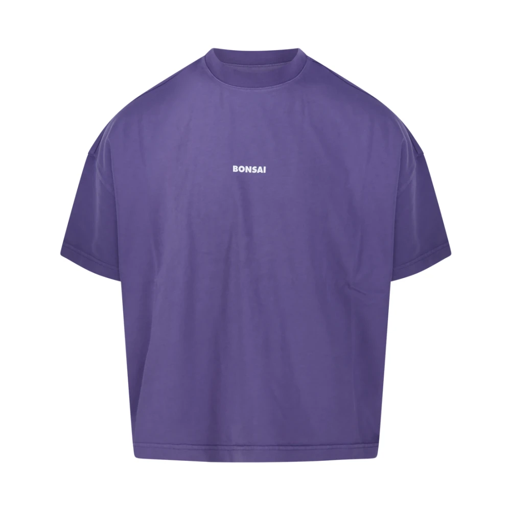 Bonsai Paarse Logo T-Shirt Oversized Fit Purple Heren