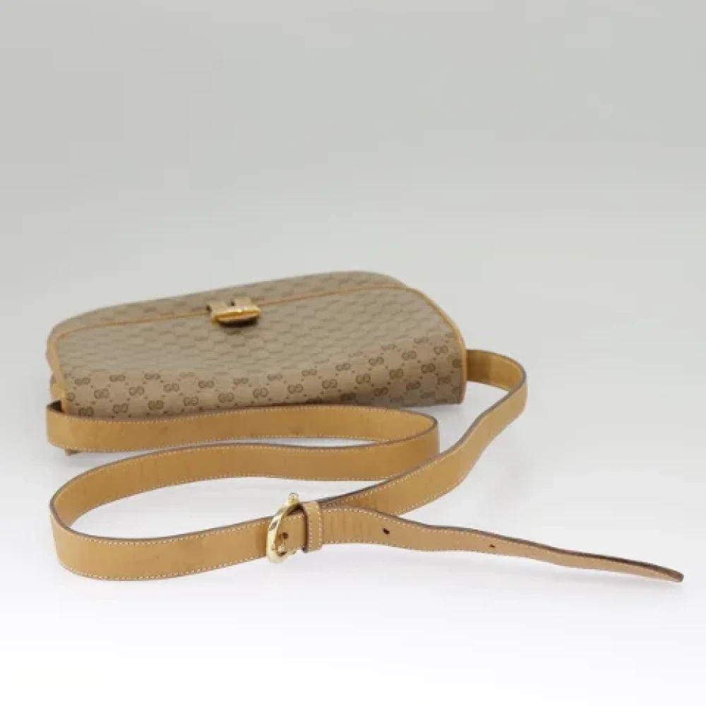 Gucci Vintage Pre-owned Canvas gucci-bags Beige Dames