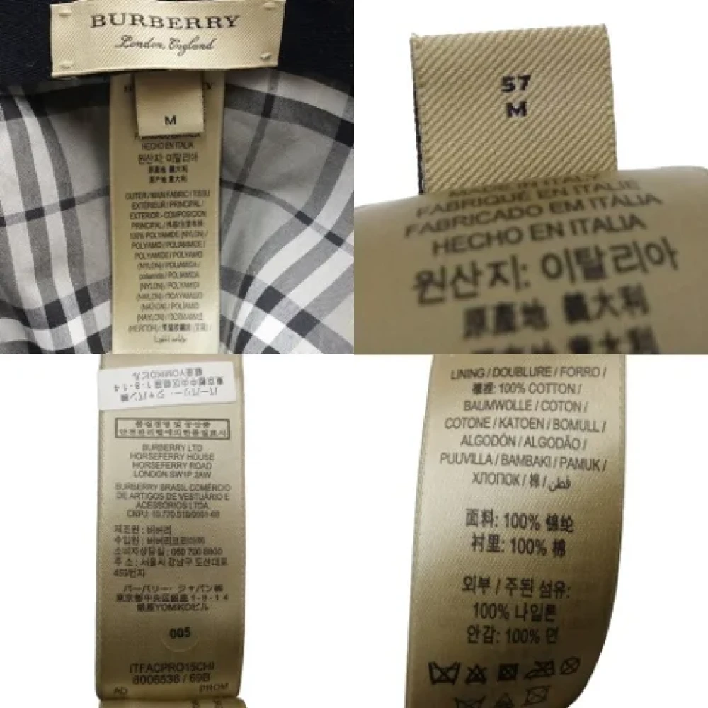 Burberry Vintage Pre-owned Cotton hats Black Dames