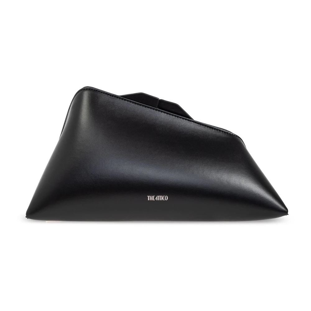 The Attico Leren Clutch Tas Black Dames