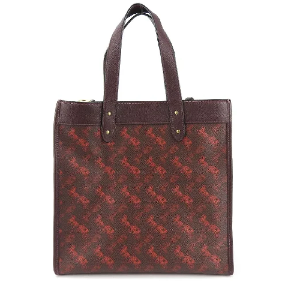 Coach Pre-owned Canvas handbags Red Dames