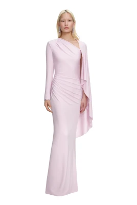 Jersey Draped Maxi Dress
