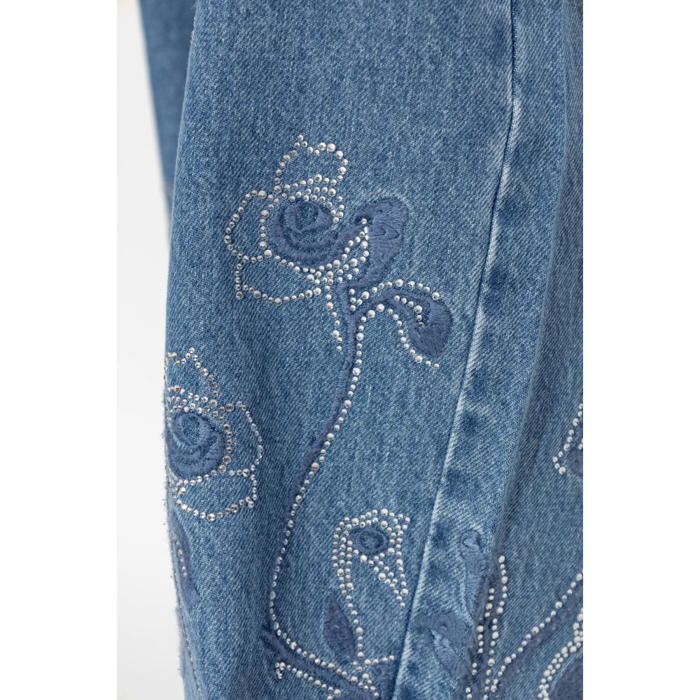 Rotate Birger Christensen Jeans met glinsterende pailletten Blue Dames