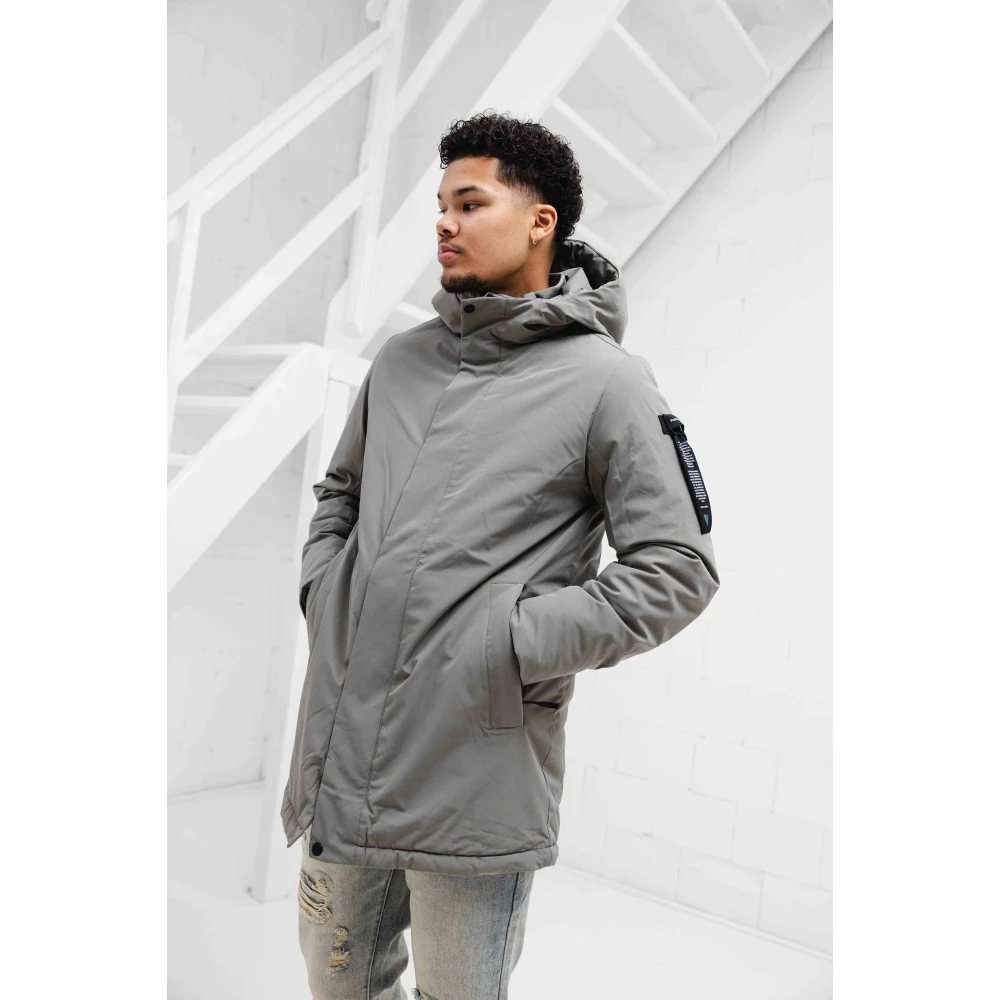 Pure Path Groene Parka Winterjas Heren Gray Heren