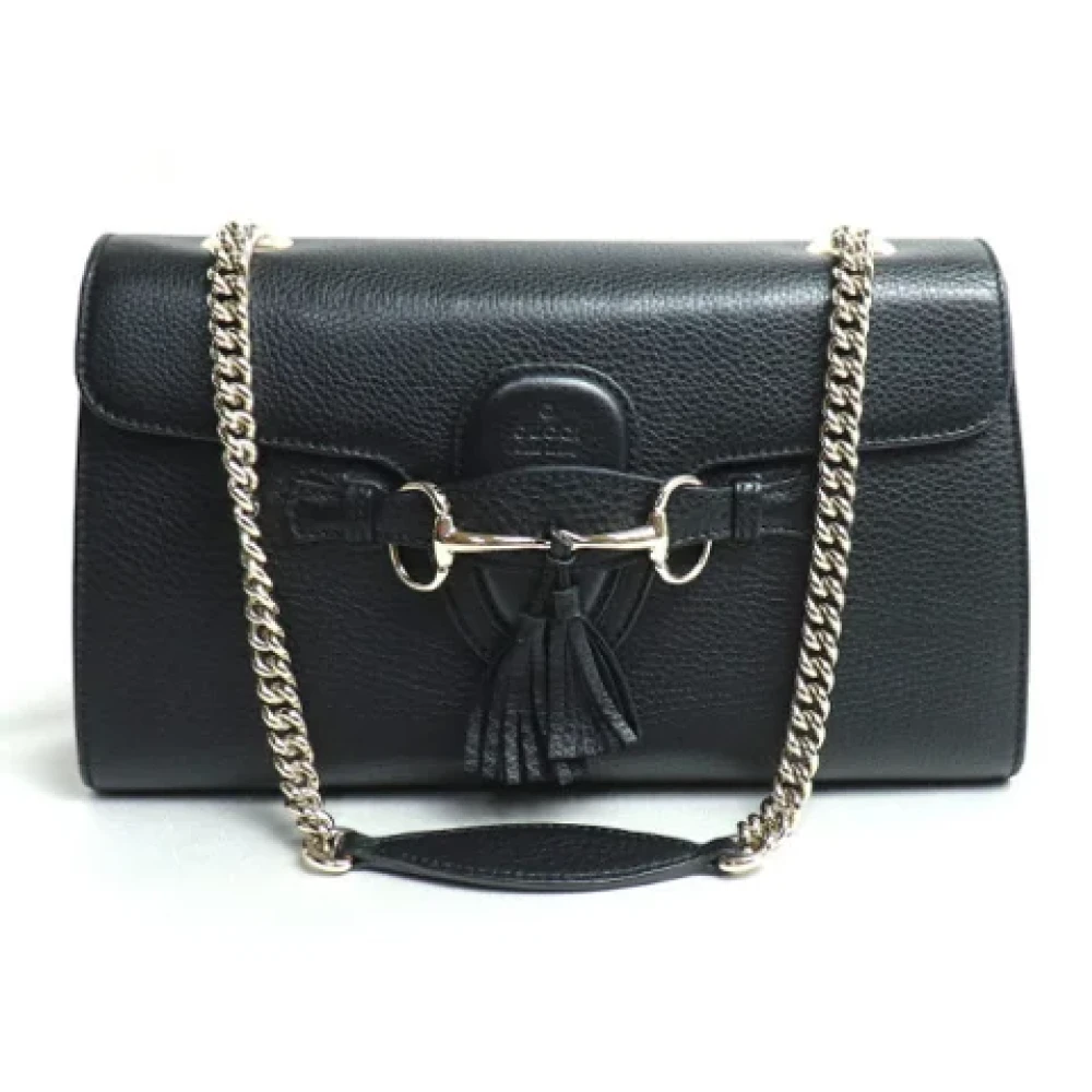 Gucci Vintage Pre-owned Leather gucci-bags Black Dames