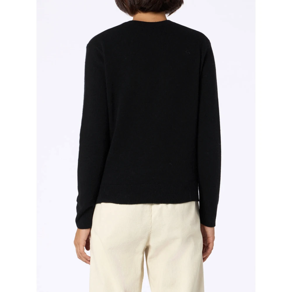 MC2 Saint Barth Zwarte New Queen Sweater met Adoro Print Black Dames