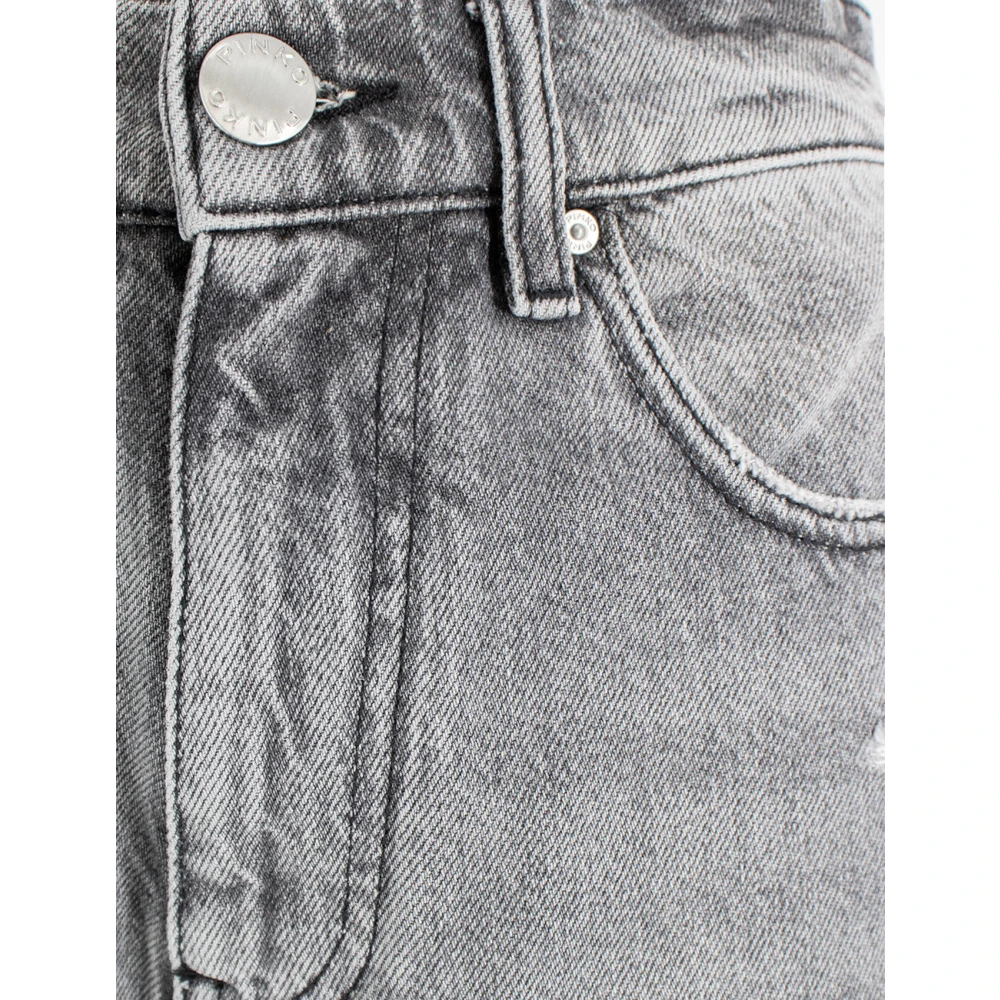 pinko Egg-Fit Jeans met Scheurdetails Gray Dames