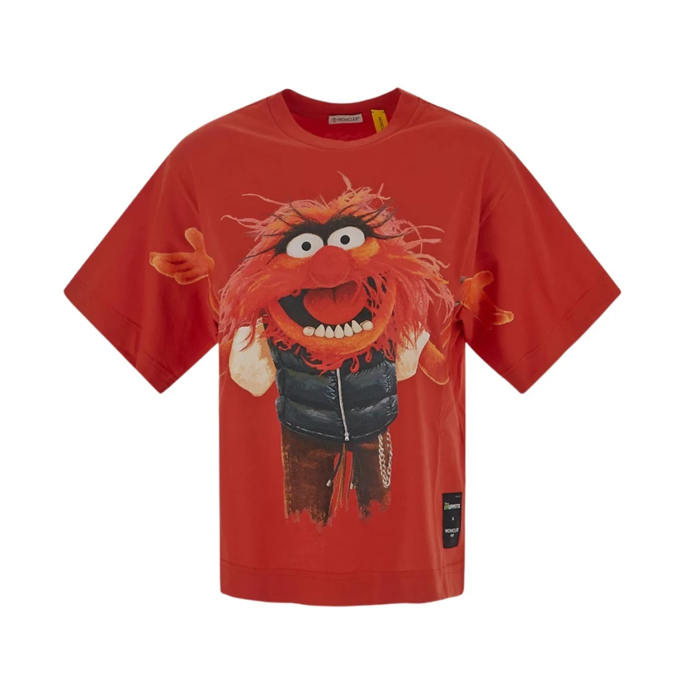 Moncler Muppets Skjorta, Stilfull och Rolig Red, Dam
