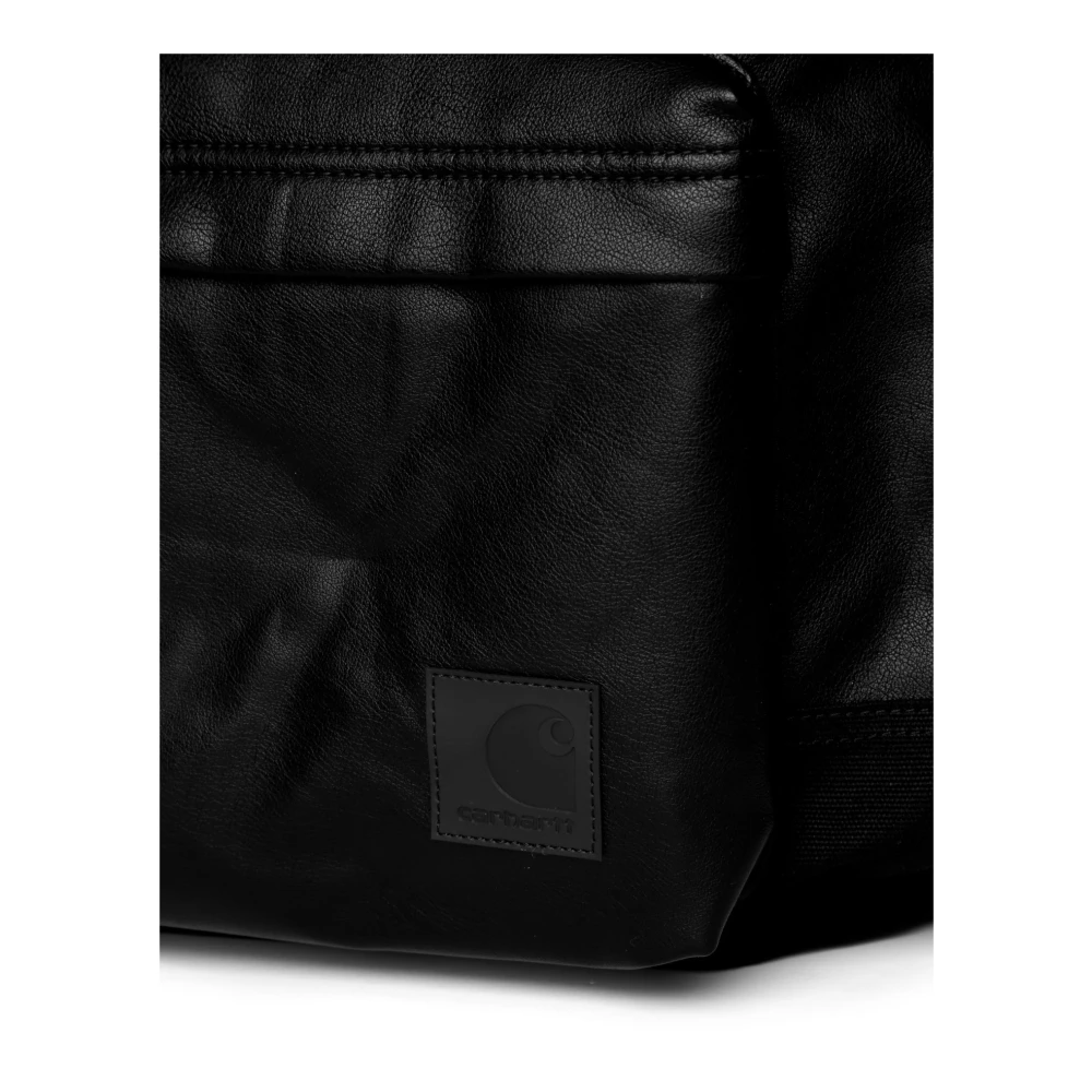 Carhartt WIP Stijlvolle Kunstleren Rugzak Black Heren