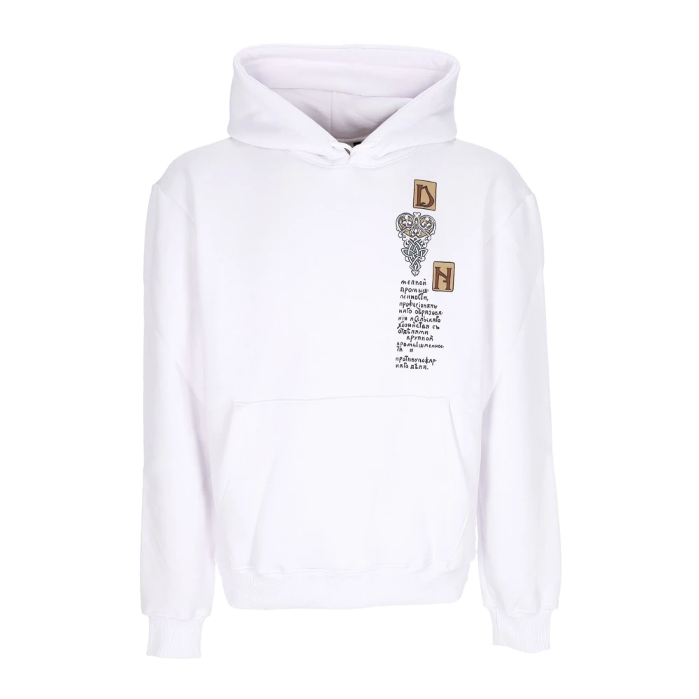 Dolly Noire Men's White Ancient Dragon Hoodie Long Sleeve - Hoodies - Xl - Sweatshirts & Hoodies