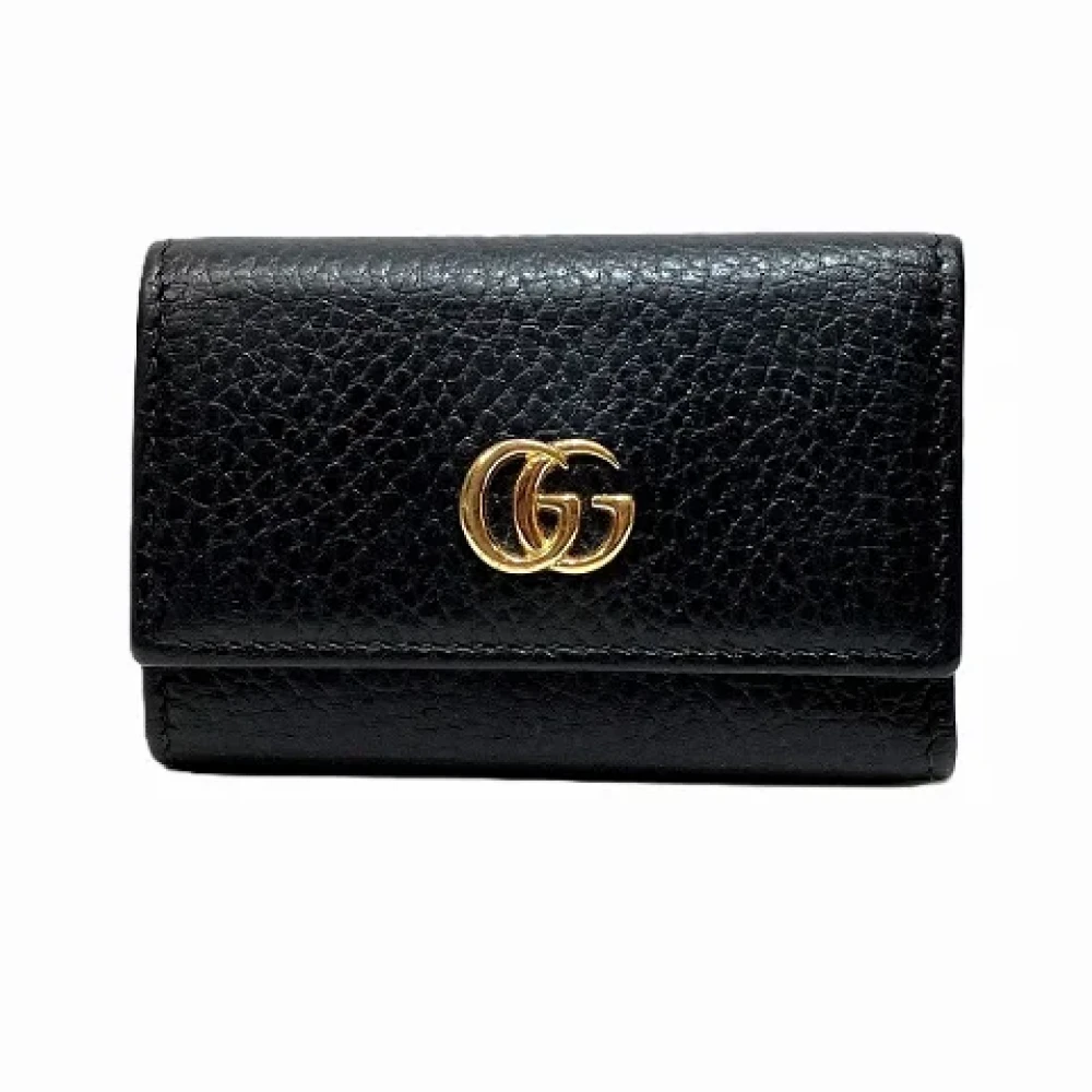 Gucci Vintage Pre-owned Leather key-holders Black Dames