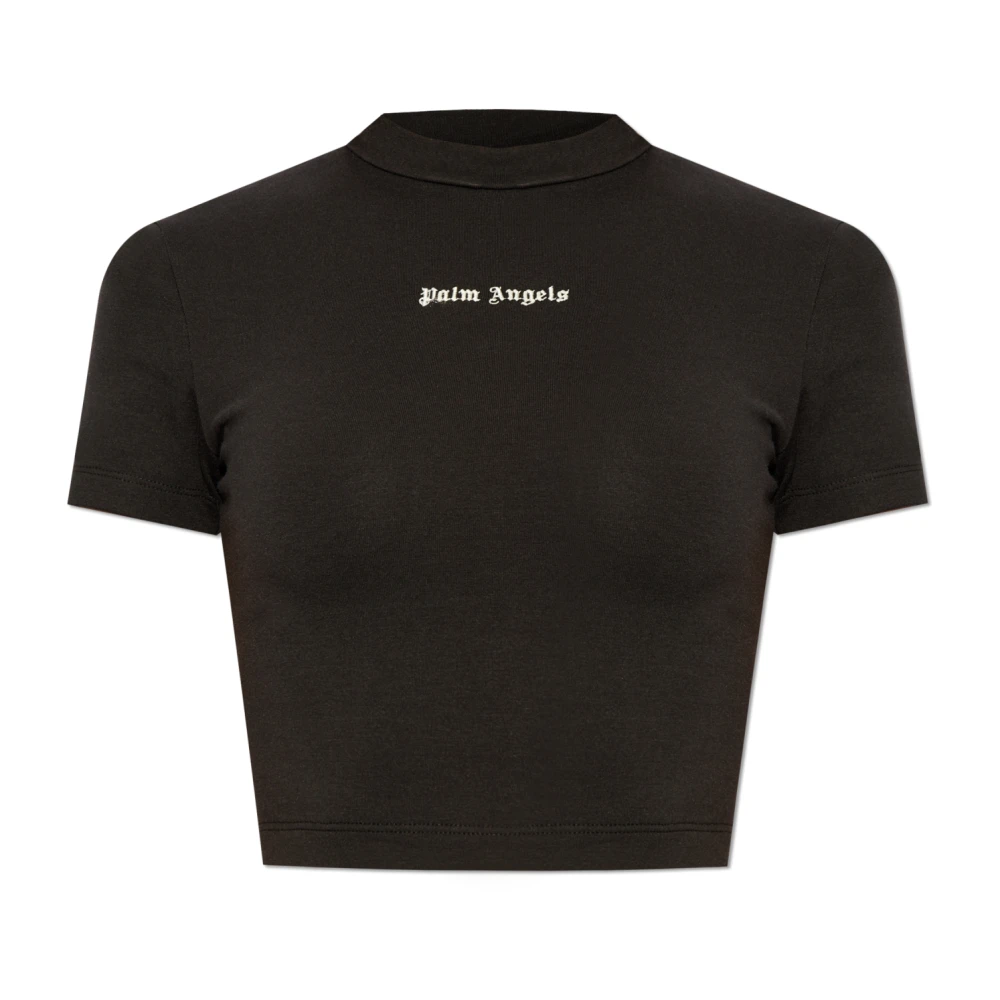 Palm Angels T-shirt met logo Black Dames