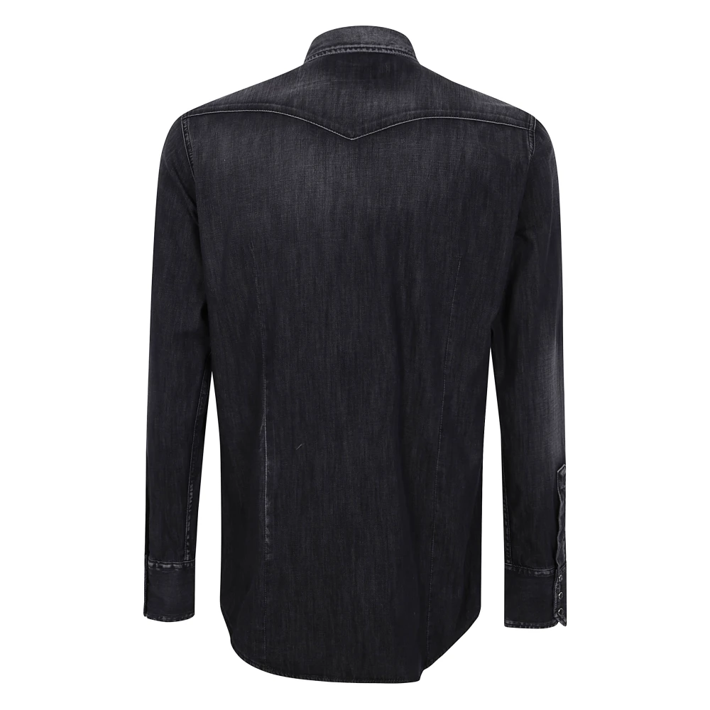 Dsquared2 Zwarte Klassieke Westernoverhemd Black Heren